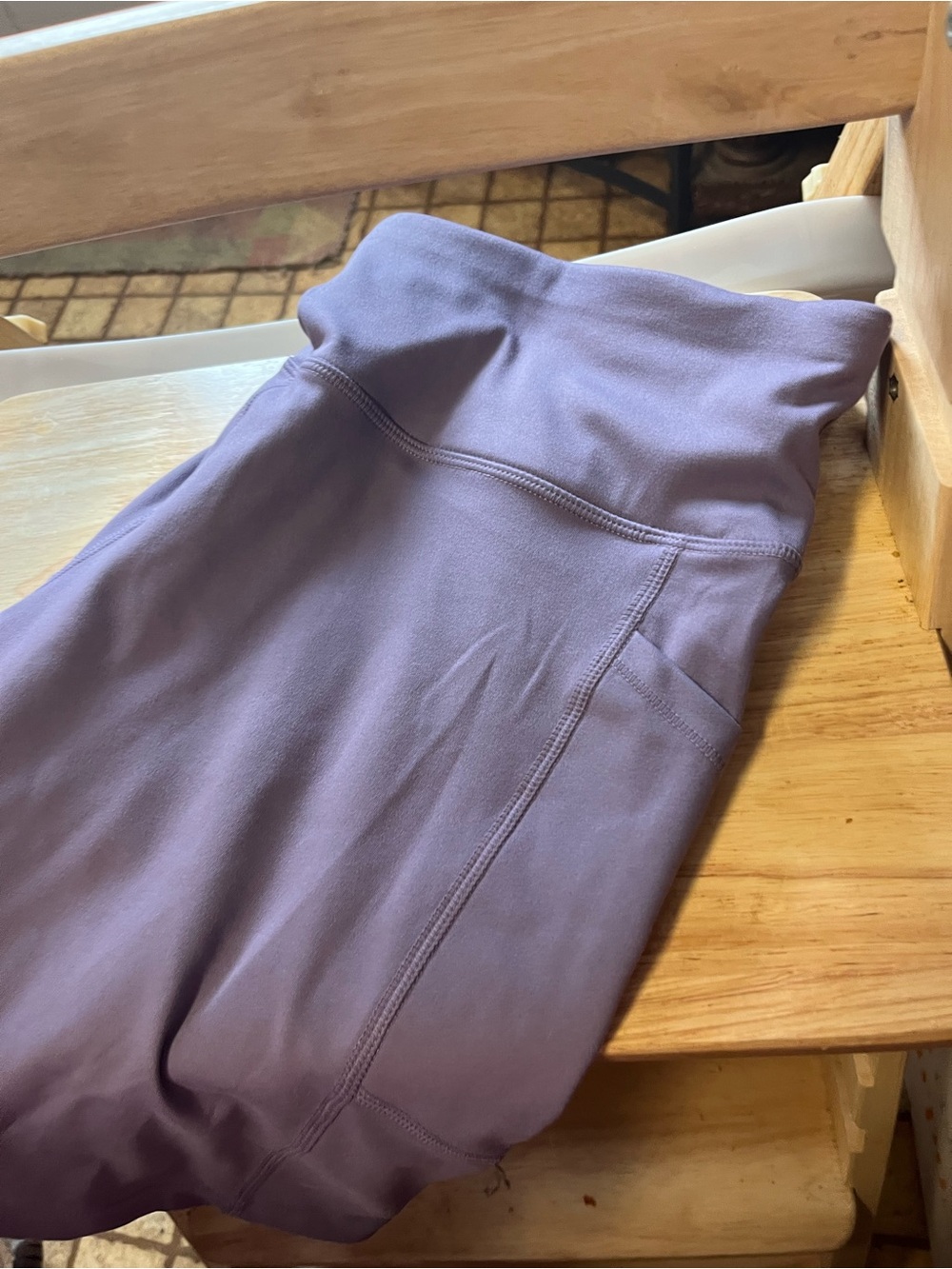 DKNY Lavender Purple High-Waist Bike Shorts